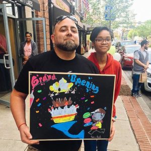 Baltimore Design School - Graphic Design Sophomore Briana Kelly with Duff Goldman