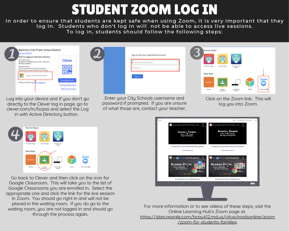 zoom login page